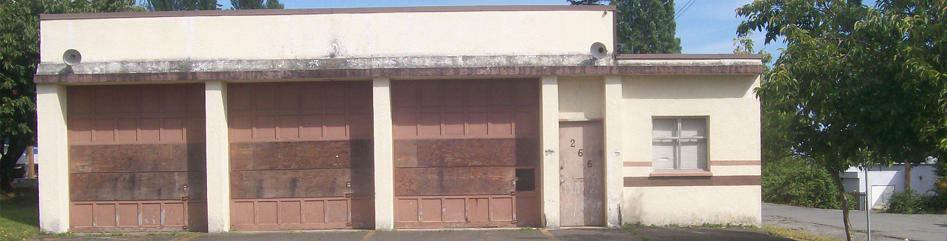 Old Gladstone fire hall banner