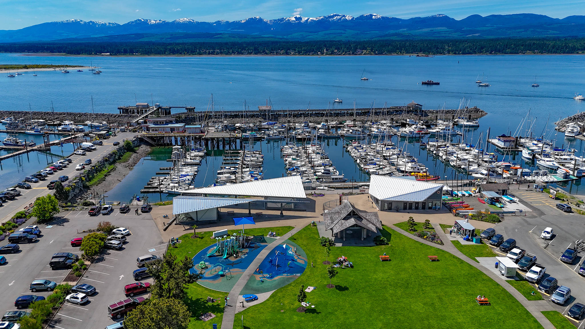 Comox marina aerial