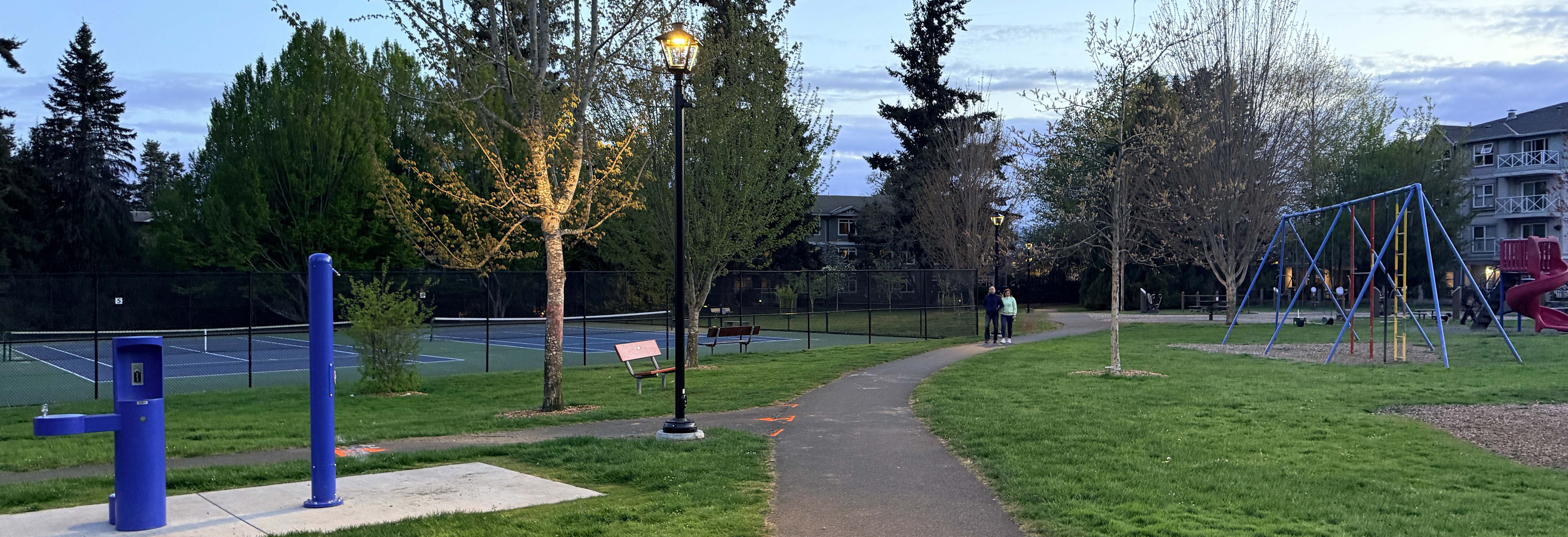 Anderton Park with the lights