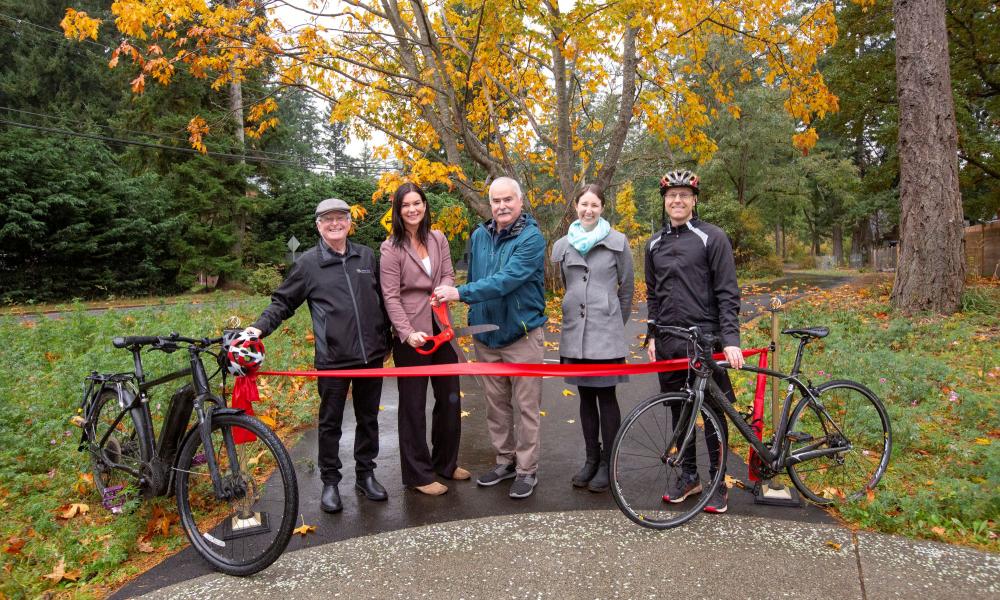 Elected Official Photo Op on the Lazo Greenway Multi-Use Path