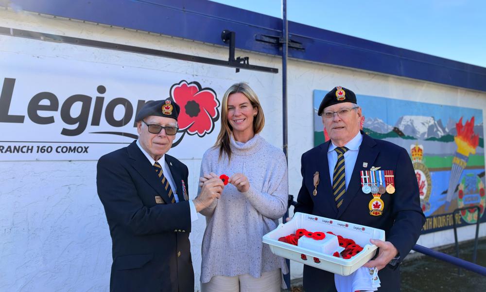 Presenting of the First Poppy to the Mayor of Comox