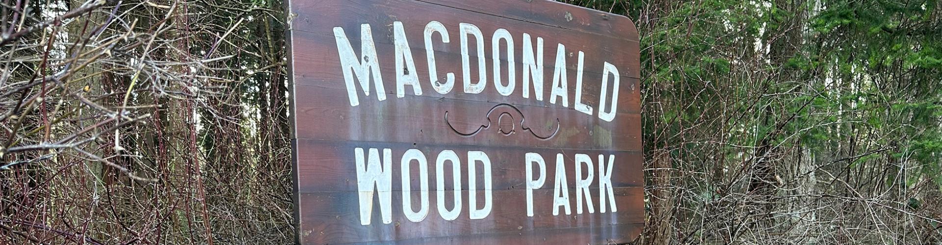 MacDonald Wood Park Sign