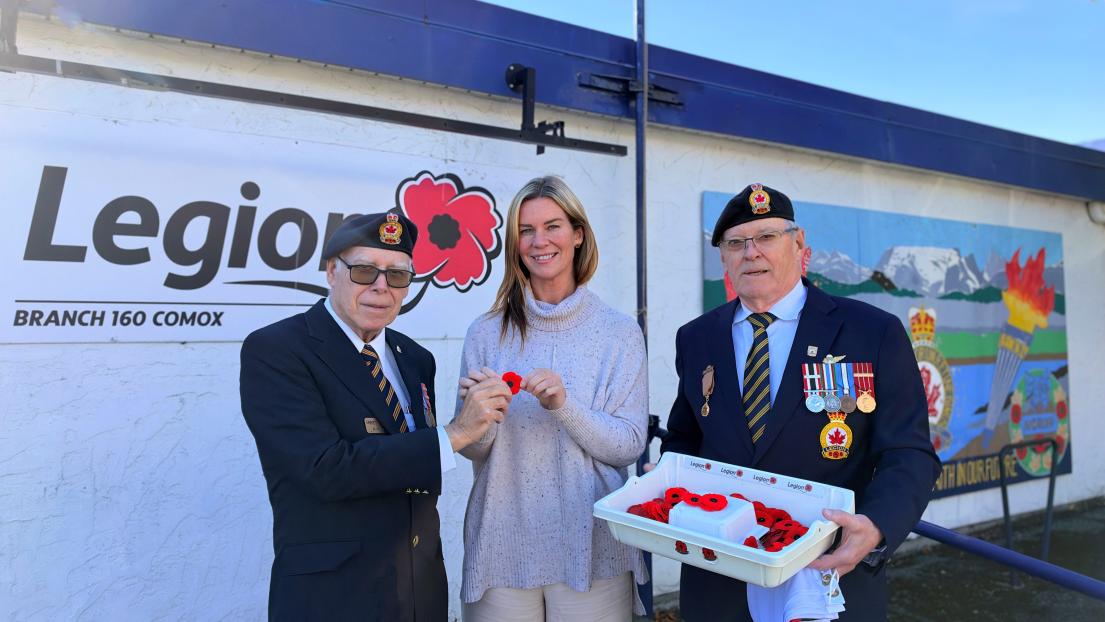 Presenting of the First Poppy to the Mayor of Comox