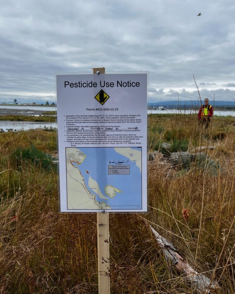 Spraying of pesticides outside Filberg Park