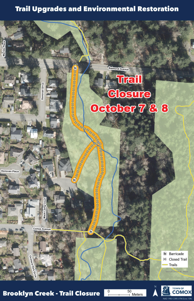 Brooklyn Creek Trail Closure October 2024