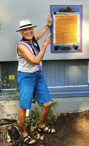 Jennifer with Lorne Hotel Artwork