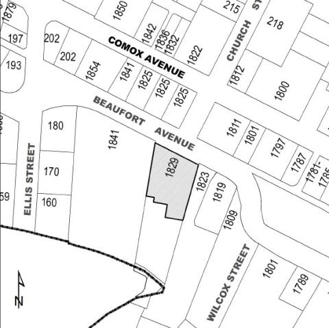 Map of 1829 Beaufort Avenue