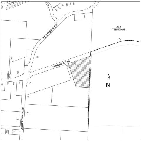 Map for zoning amendment 1301 Knight Road
