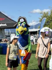 Volunteers with Captain Comox